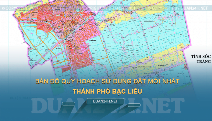 Tải về bản đồ quy hoạch sử dụng đất Thành phố Bạc Liêu