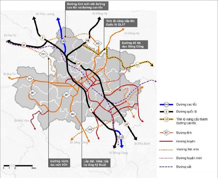 Định hướng phát triển kết cấu hạ tầng thành phố Thái Nguyên
