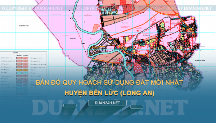 Tải về bản đồ quy hoạch sử dụng đất huyện Bến Lức (Long An)