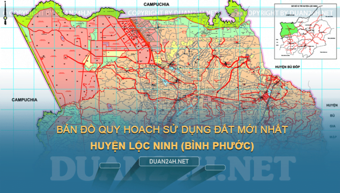 Xem bản đồ quy hoạch sử dụng đất huyện Lộc Ninh (Bình Phước)