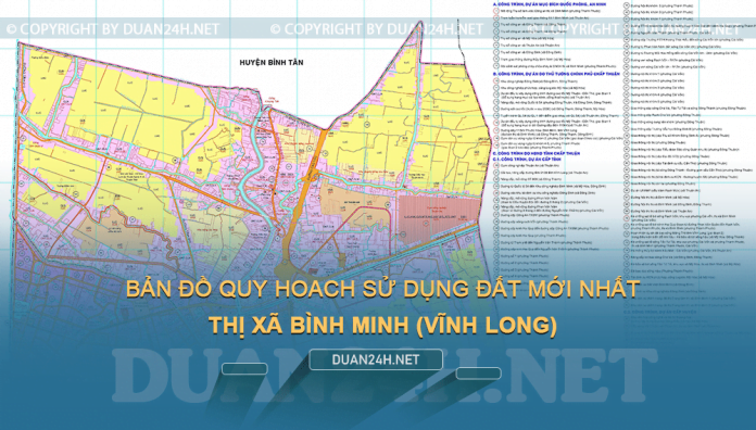 Tải về bản đồ quy hoạch sử dụng đất thị xã Bình Minh (Vĩnh Long)