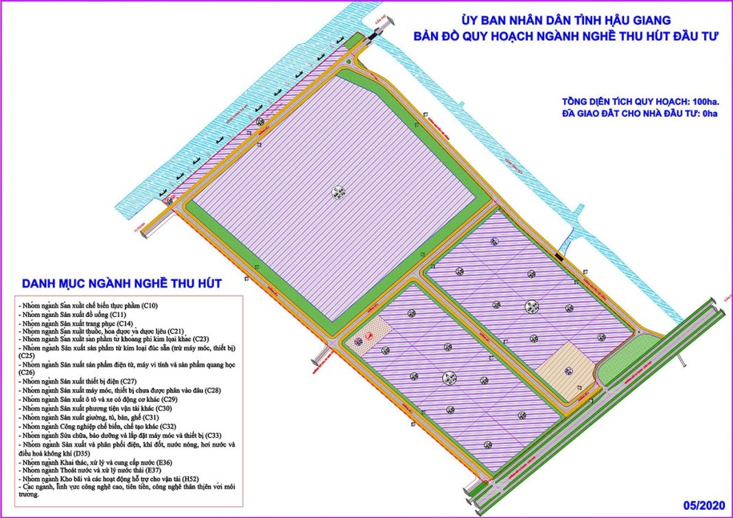 Sơ đô quy hoạch Cụm công nghiệp Nhơn Nghĩa A (Hậu Giang)