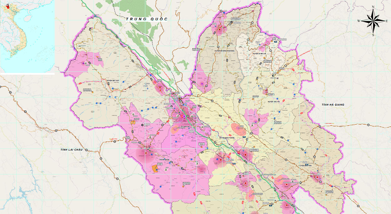 Bản đồ quy hoạch phát triển giao thông tỉnh Lào Cai đến năm 2030, tầm nhìn năm 2050