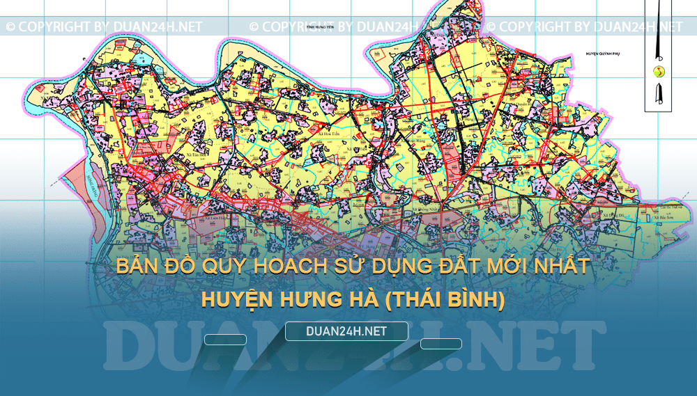 Bản đồ quy hoạch huyện Hưng Hà (Thái Bình) năm 2023