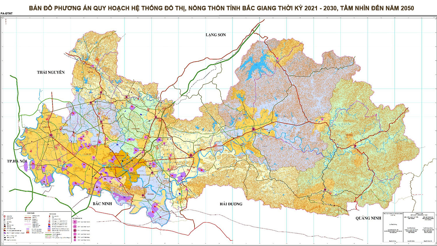 Phương án quy hoạch hệ thống đô thị tỉnh Bắc Giang đến năm 2030, tầm nhìn năm 2050