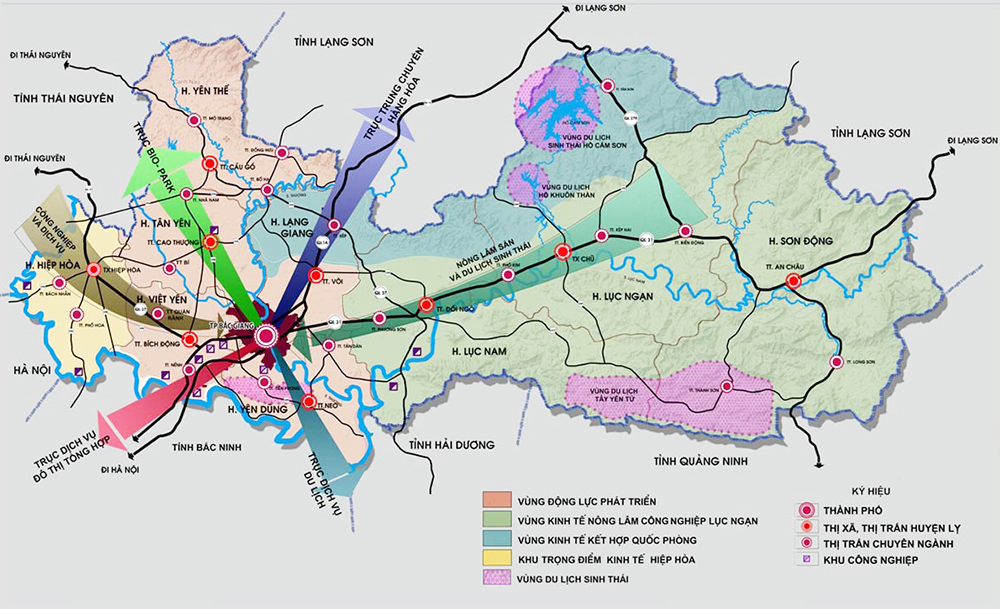 Quy hoạch vùng huyện tỉnh Bắc Giang 2030: Vùng huyện tỉnh Bắc Giang được quy hoạch đồng bộ và chi tiết trong bản đồ quy hoạch 2030, đảm bảo sự phát triển bền vững của các khu vực. Quy hoạch còn tập trung vào nâng cao chất lượng cuộc sống của cộng đồng và sử dụng tài nguyên đến hiệu quả.