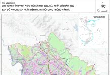 Bản đồ phương án phát triển giao thông tỉnh Vĩnh Phúc thời kỳ đến năm 2030, tầm nhìn năm 2050