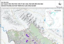 Bản đồ phương án phát triển công nghiệp tỉnh Vĩnh Phúc đến năm 2030