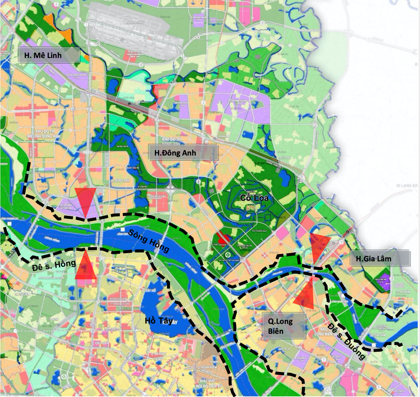 Phân khu đô thị sông Đuống được định hướng quy hoạch bổ trợ cho cảnh quan trung tâm của phía Bắc sông Hồng