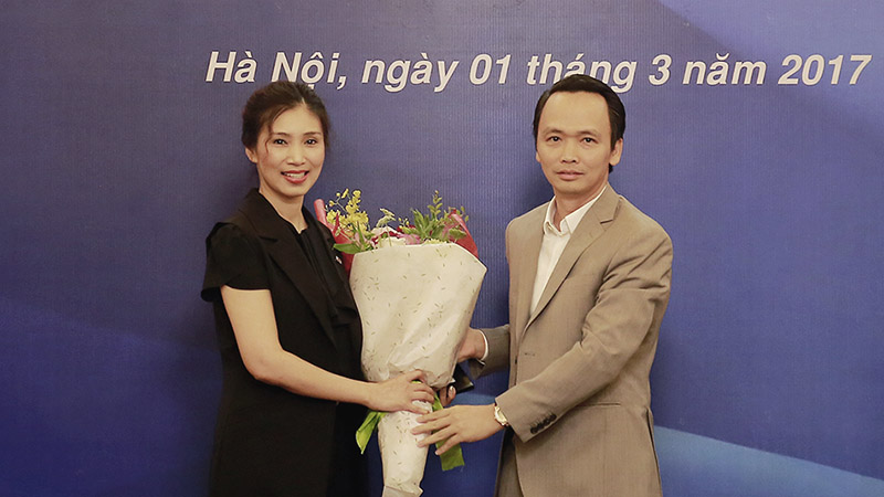 Ông Trịnh Văn Quyết chào đón bà Hải Yến về nhận công tác mới tại Tập đoàn