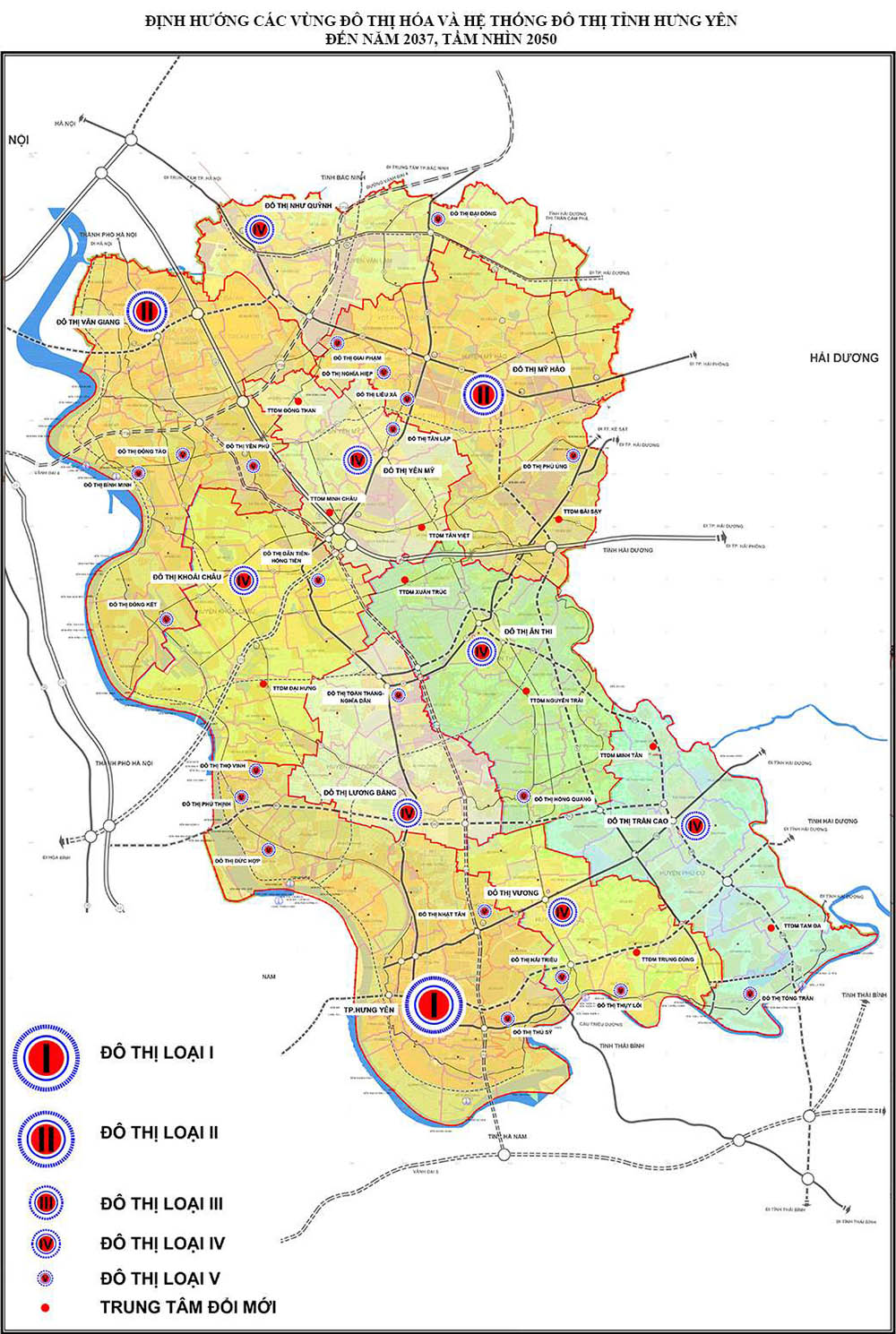 Quy hoạch phát triển đô thị tỉnh Hưng Yên đến năm 2050