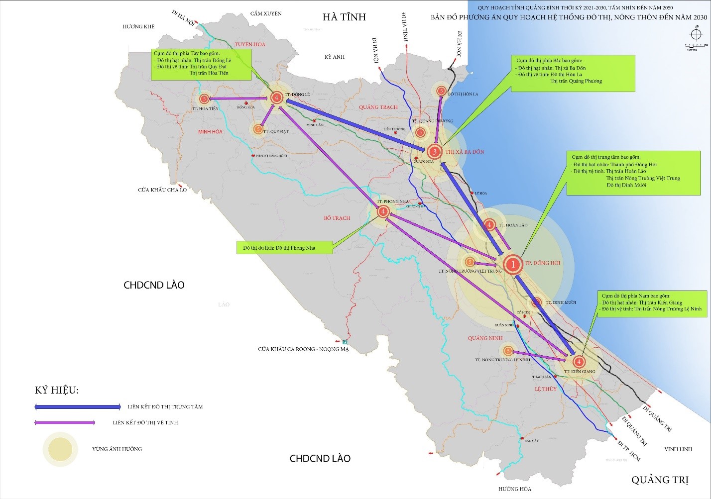 Sơ đô quy hoạch đô thị tỉnh Quảng Bình đến năm 2030