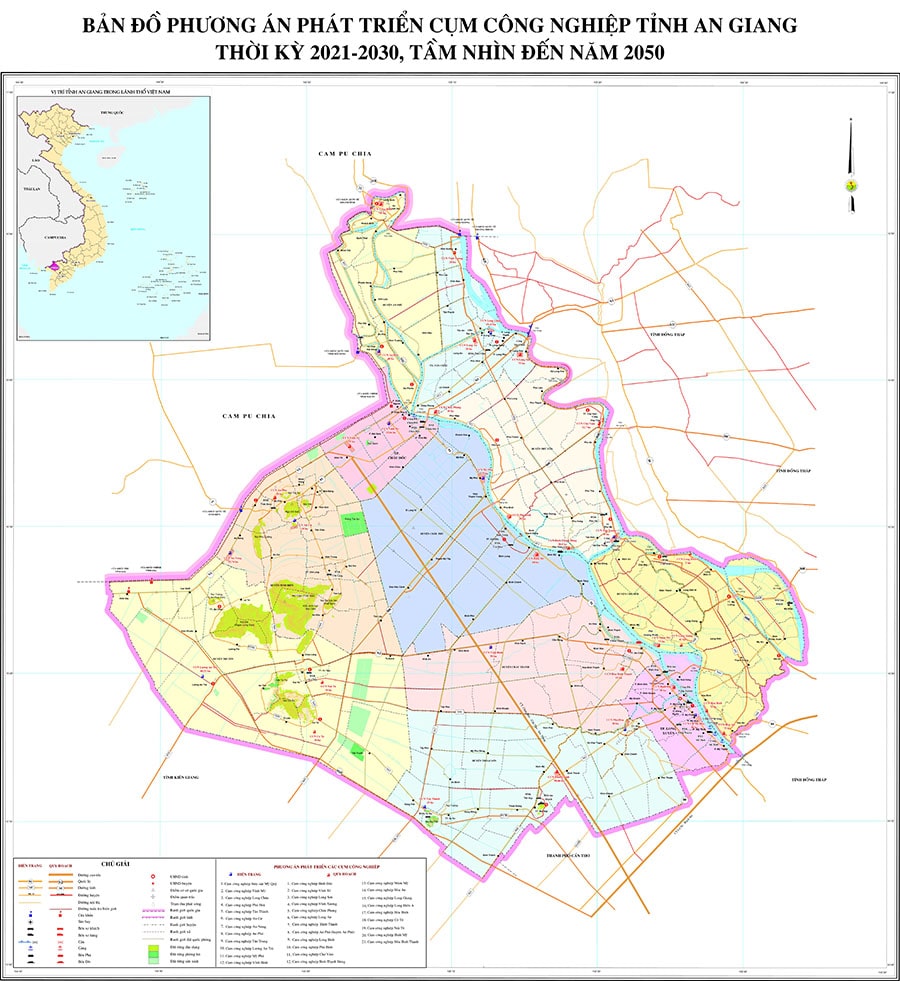 Bản đồ quy hoạch cụm công nghiệp tỉnh An Giang
