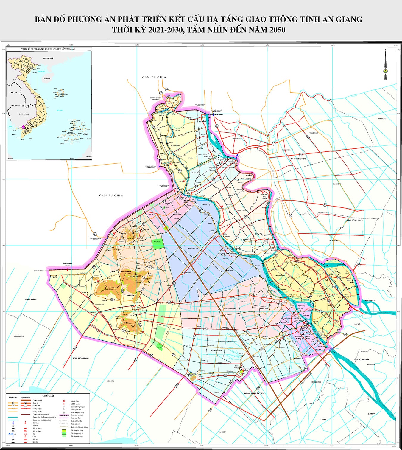 Phương án quy hoạch mạng lưới giao thông tỉnh An Giang đến năm 2030
