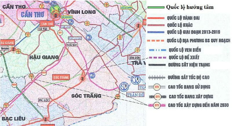 Quy hoạch các tuyến cao tốc đi qua tỉnh Sóc Trăng