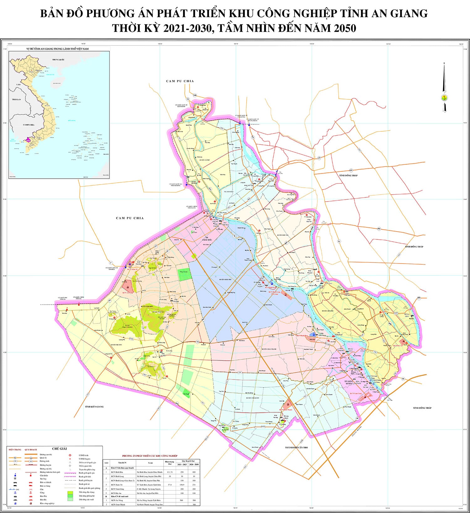 Bản đồ quy hoạch khu công nghiệp tỉnh An Giang
