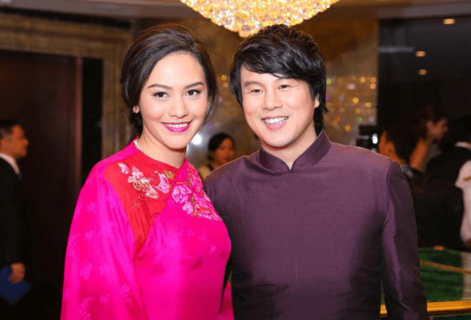 Vợ chông CEO Vạn Thịnh Phát - Trương Huệ Vân và nhạc sĩ Thanh Bùi