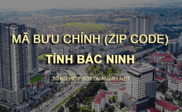 Thông tin tra cứu mã bưu chính (Zip Code) tại tỉnh Bắc Ninh