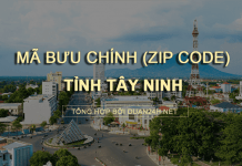 Thông tin tra cứu mã bưu chính (Zip Code) tại tỉnh Tây Ninh