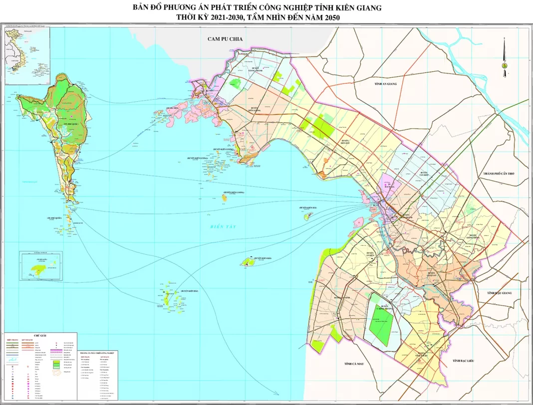 Bản đồ quy hoạch công nghiệp tỉnh Kiên Giang đến năm 2030