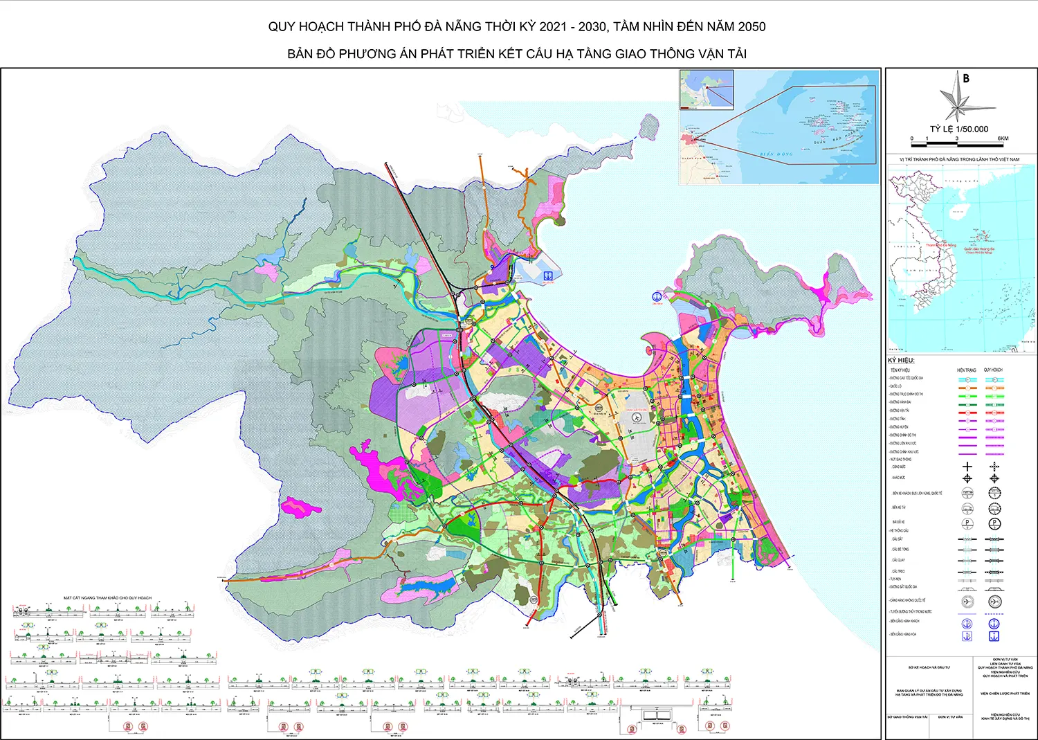 Bản đồ phương án quy hoạch giao thông Thành phố Đà Nẵng