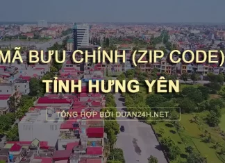 Thông tin tra cứu mã bưu chính (Zip Code) tại tỉnh Hưng Yên
