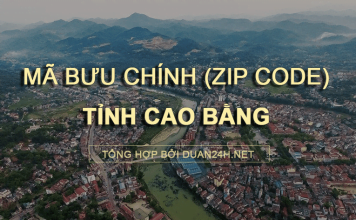 Thông tin tra cứu mã bưu chính (Zip Code) tại tỉnh Cao Bằng