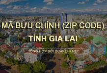 Thông tin tra cứu mã bưu chính (Zip Code) tại tỉnh Gia Lai