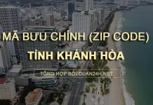 Thông tin tra cứu mã bưu chính (Zip Code) tại tỉnh Khánh Hòa