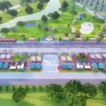 Phối cảnh tổng thể phố đi bộ, ẩm thực Ecolakes Walk