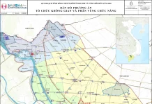 Bản đồ tooe chức không gian và phân vùng chức năng tỉnh Đồng Tháp đến năm 2030