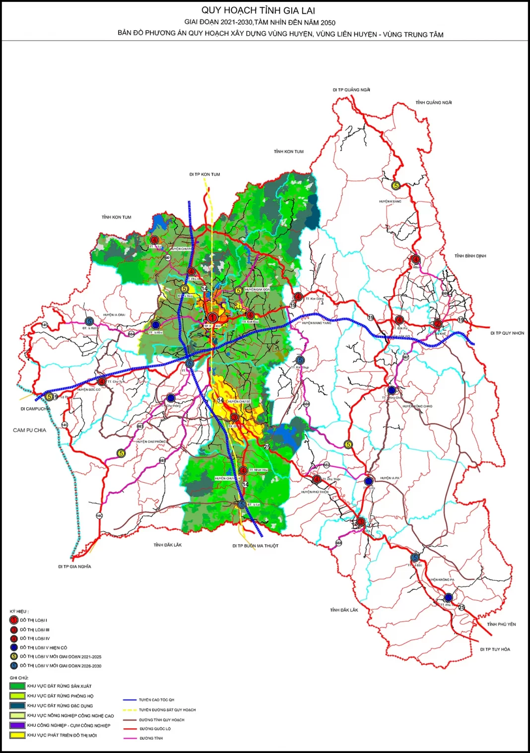 Quy hoạch xây dựng vùng liên huyện tỉnh Gia Lai thời kỳ 2021 - 2030, tầm nhìn đến năm 2050.
