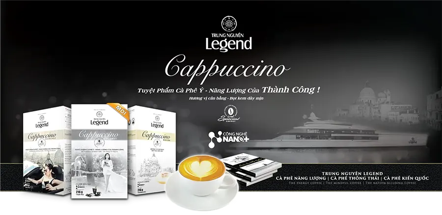 Sản phẩm cafe Cappuccino của Trung Nguyên Legend