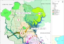 Bản đồ quy hoạch không gian vùng và phân vùng chức năng tỉnh Tây Ninh