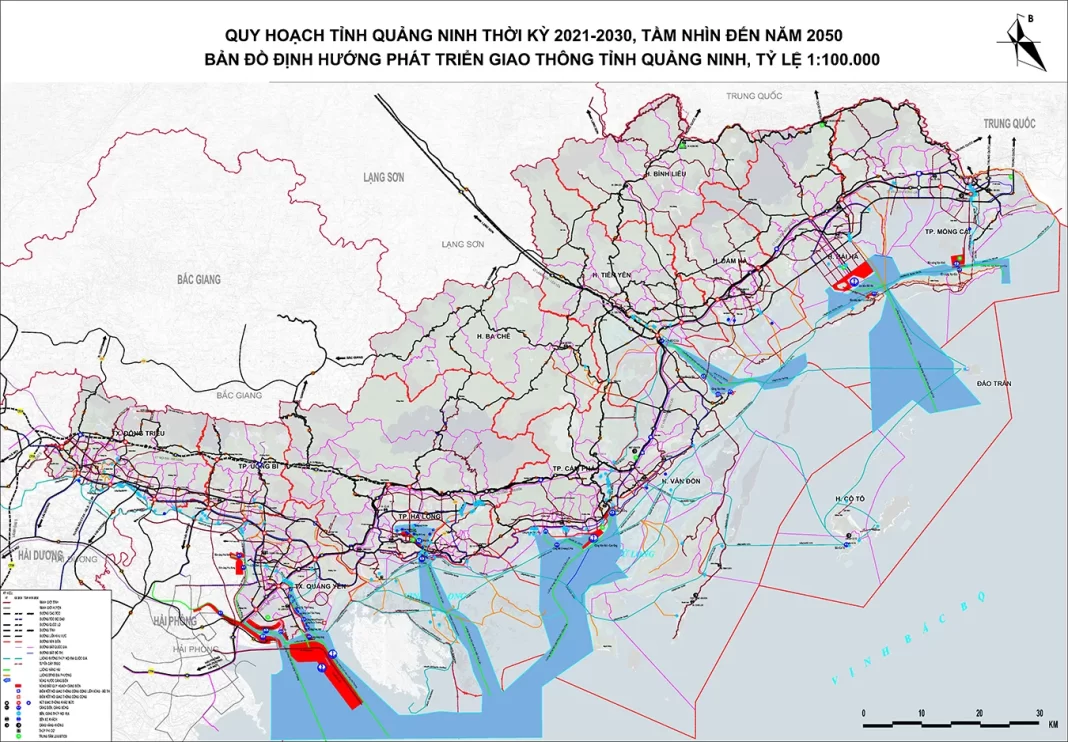 Bản đồ quy hoạch giao thông tỉnh Quảng Ninh đến năm 2030