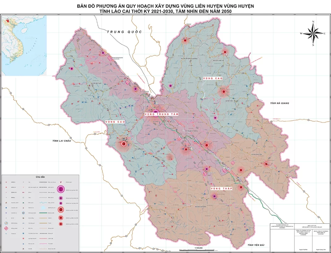 Bản đò quy hoạch xây dựng vùng liên huyện tỉnh Lào Cai đến năm 2030