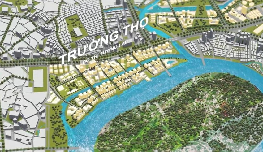 Đặc biệt là khu đô thị tương lai Trường Thọ nằm sát sông, được xem là điểm nhấn của TP Thủ Đức.