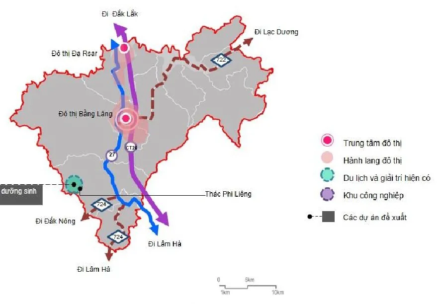Sơ đồ cấu trúc huyện Đam Rông