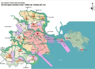Bản đồ định hướng phát triển hệ thống đô thị TP Hải Phòng