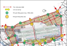 Trục cảnh quan chính và nút giao thông quan trọng trong Quy hoạch phân khu Sân bay Đà Nẵng