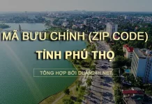 Danh sách mã bưu chính (Zip code) tỉnh Phú Thọ và các bưu cục