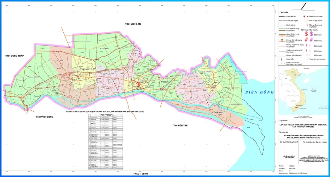 Bản đồ quy hoạch đô thị tỉnh Tiền Giang