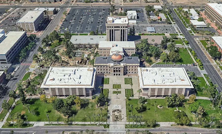 Rendered image of Arizona's State Capitol in Phoenix