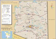 Bản đồ bang Map of Arizona (Mỹ) | Map of Arizona (USA)