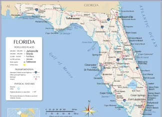 Thông tin, bản đồ bang Florida (USA)