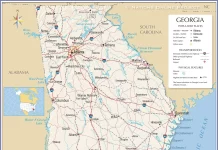 Thông tin, bản đồ bang Georgia (USA)