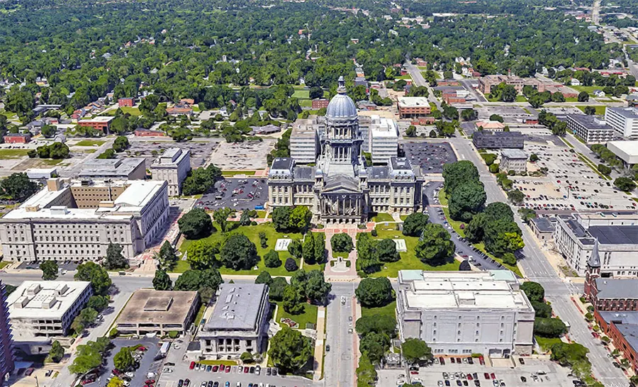 Illinois State Capitol building in Springfield, the capital city of Illinois