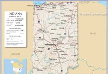 Thông tin, bản đồ bang Indiana (Mỹ)
