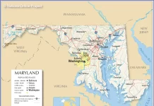 Thông tin, bản đồ bang Maryland (Mỹ)