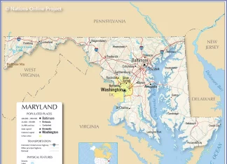 Thông tin, bản đồ bang Maryland (Mỹ)
